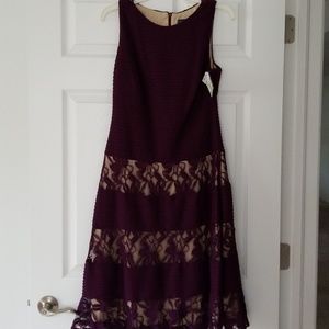 Burgandy lace dress